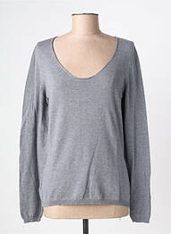 Pull tissage chiné manches longues gris ALDO MARTIN'S femme
