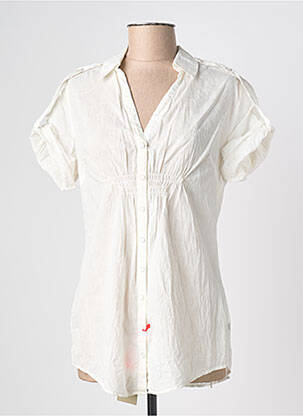 Chemisier manches courtes manches courtes blanc JOCAVI femme