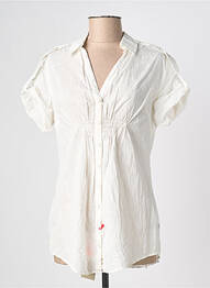 Chemisier manches courtes manches courtes blanc JOCAVI femme