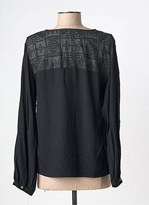 Blouse poignets boutonnés avec fente manches longues noir LA PETITE ETOILE femme