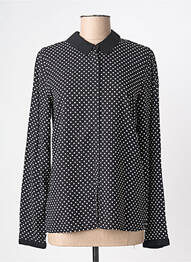 Chemisier coupe cintrée manches longues noir LA PETITE ETOILE femme