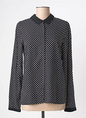Chemisier coupe cintrée manches longues noir LA P'TITE ETOILE femme
