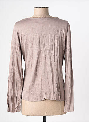 Top stretch manches longues marron KATMAI femme