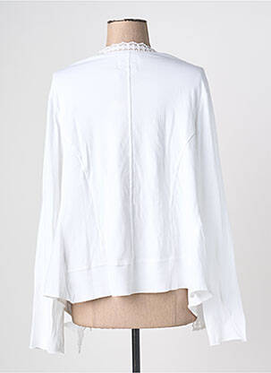 Gilet manches longues coupe cintrée blanc YERSE femme