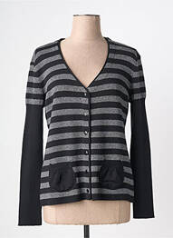 Gilet manches longues resserrée sur le bas noir KATMAI femme