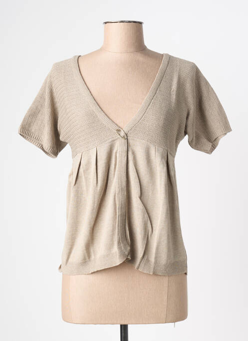 Gilet manches courtes beige YERSE femme