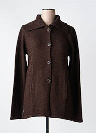 Gilet manches longues stretch marron YERSE femme