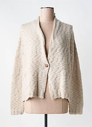 Gilet manches longues resserrée sur le bas gris YERSE femme