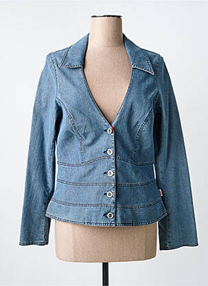 Veste casual poches bleu MAE MAHE femme