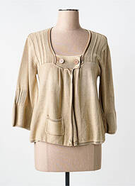Gilet manches longues manches 3/4 beige SOLOLA femme