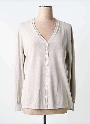 Gilet manches longues stretch gris MAURICE ABOT femme