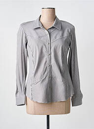 Chemisier coupe cintrée manches longues gris CLAUDE DE SAIVRE femme