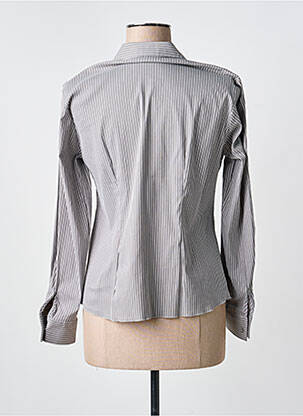 Chemisier coupe cintrée manches longues gris CLAUDE DE SAIVRE femme