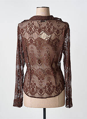 Chemisier coupe cintrée manches longues marron INFINITIF femme