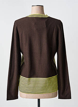 Pull coupe cintrée manches longues marron KATMAI femme