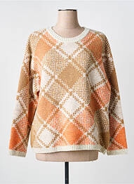 Pull stretch manches longues orange MD'M femme