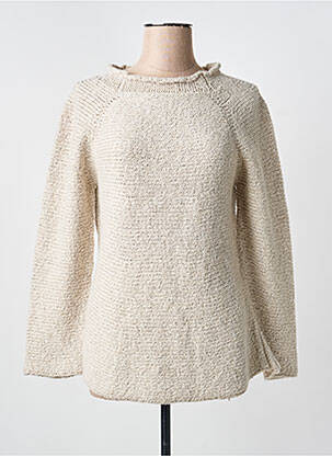 Pull tissage chiné manches longues beige ALDO MARTIN'S femme