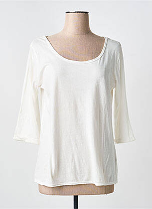 T-shirt manches 3/4 manches 3/4 blanc YERSE femme