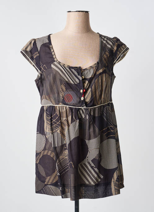 Blouse manches courtes manches courtes noir JOCAVI femme