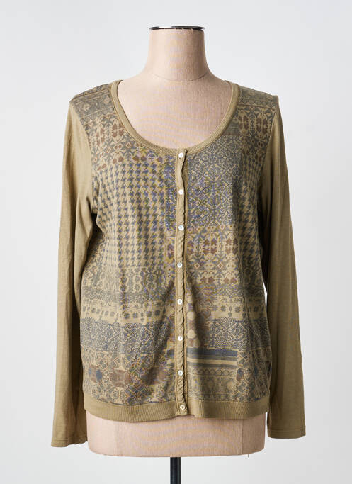 Gilet manches longues vert YERSE femme