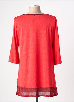 Pull tunique stretch manches 3/4 rouge AN' GE femme