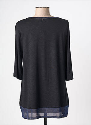 Pull tunique stretch manches 3/4 bleu AN' GE femme
