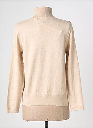 Pull tissage chiné manches longues beige MD'M femme