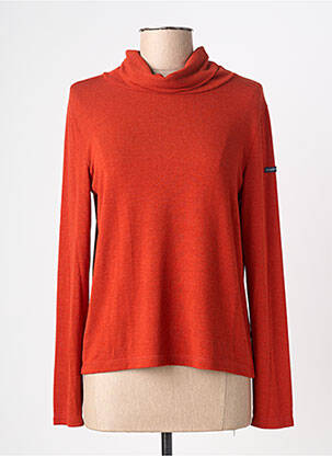 Pull col roulé coupe cintrée manches longues orange LE PETIT BAIGNEUR femme