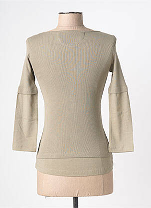 T-shirt manches 3/4 manches 3/4 vert MAURICE ABOT femme