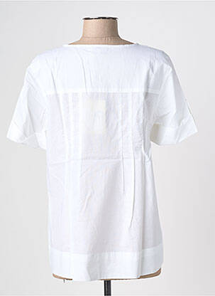 Blouse tissage popeline manches courtes blanc ARMOR LUX femme