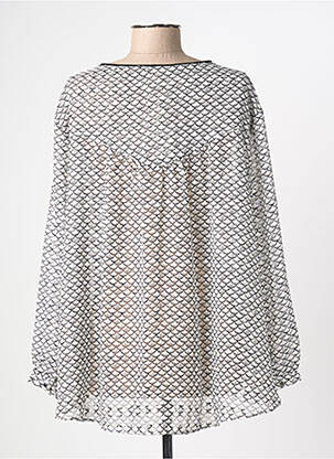 Blouse légère et transparente manches longues gris AN' GE femme