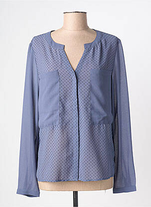 Chemisier tissage crêpe manches longues gris BLACK MOJITO femme