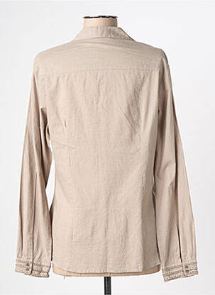 Chemisier coupe cintrée manches longues beige JOCAVI femme