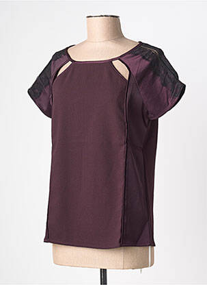 Top manches courtes manches courtes violet AN' GE femme