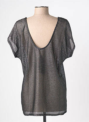 Top stretch manches courtes argent FILLE A SUIVRE femme