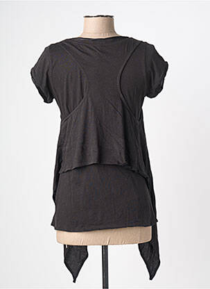 Tunique manches courtes tissage jersey noir YERSE femme