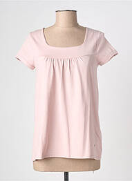 T-shirt stretch manches courtes rose YERSE femme