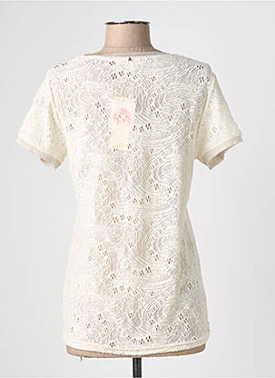 Top stretch manches courtes beige AN' GE femme