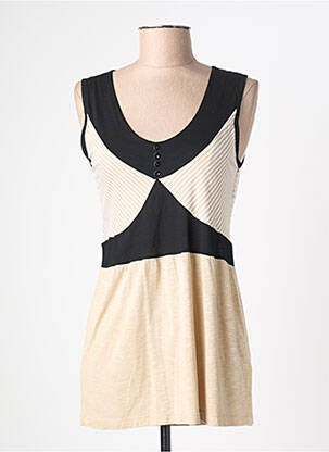 Top stretch sans manche beige CAP JULUCA femme