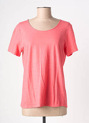 T-shirt stretch manches courtes rose GIULIA B. femme