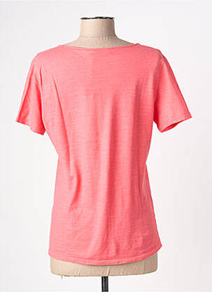 T-shirt stretch manches courtes rose GIULIA B. femme