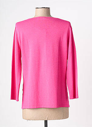 Gilet manches longues col rond rose KATMAI femme