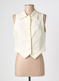 Gilet sans manche coupe cintrée beige JEFF BOISDRON femme