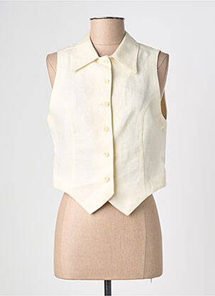 Gilet sans manche coupe cintrée beige JEFF BOISDRON femme