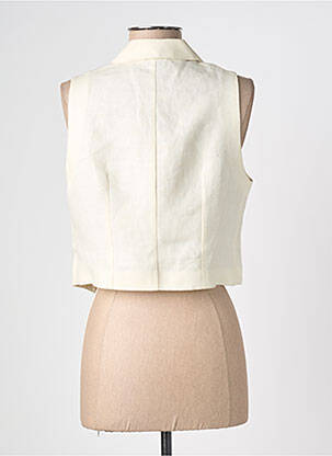 Gilet sans manche coupe cintrée beige JEFF BOISDRON femme