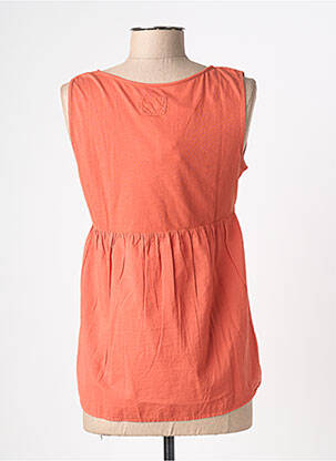 Top col carré sans manche orange YERSE femme