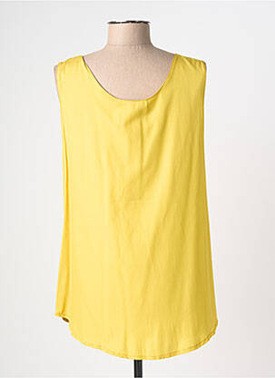 Top coupe fluide sans manche jaune CLAUDE BAUER femme