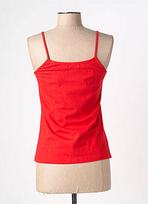 Top stretch fines bretelles rouge MD'M femme