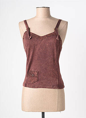 Top tissage jersey fines bretelles rouge ALDO MARTIN'S femme
