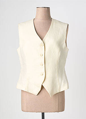 Gilet sans manche coupe cintrée beige JEFF BOISDRON femme